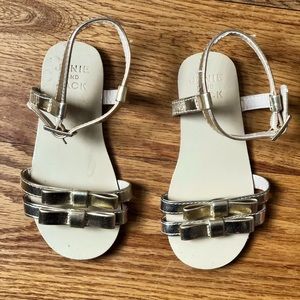 Gold Janie and Jack Girls Sandals Size 8
